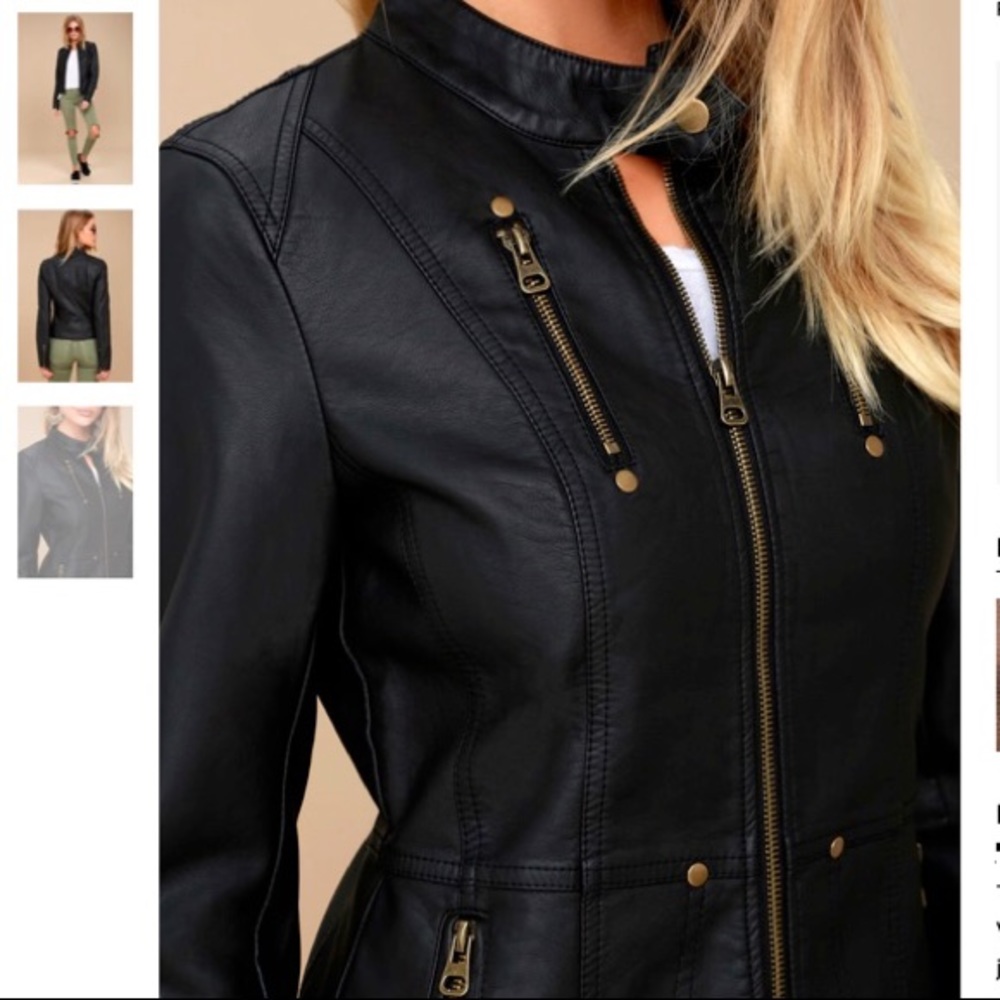 lulus leather jacket - Picture 2 of 7